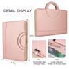 Darolin Zippered Leather Padfolio Portfolio with [Hidden Handle] and [Clipboard],