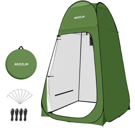 AKOZLIN Portable Pop Up Shower Tent Instant Privacy Dressing Changing Outdoor Shower Room Camp Toilet Tent 47.2" L×47.2" W×74.8" H Green
