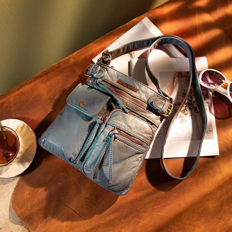 Montana West - Bolso cruzado para mujer, con múltiples bolsillos,