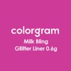 COLORGRAM Milk Bling Gllitter Liner 0.6g, Color:01 Silver Twinkle
