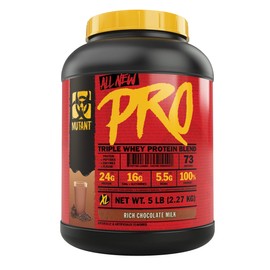 Mutant Pro – Triple Whey Protein Powder Supplement – Time-Released for Enhanced Amino Acid Absorption – Decadent Gourmet Flavors – 5 lbs – Rich Chocolate