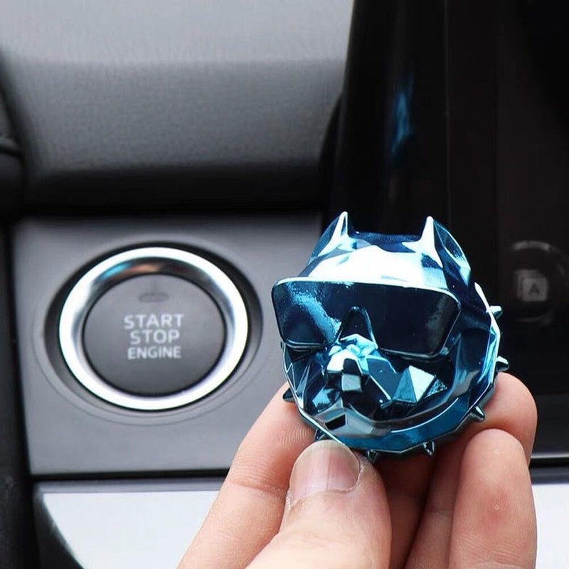 Huamengyuan Car Engine Start Stop Button Cover, Start Button, Press