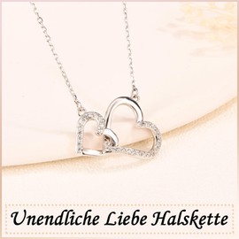 PDTU Gifts for Women, Heart Infinity Sign Necklace for Mum, Grandma, Mother in Law for Mother's Day, Gifts for Mother, Grandmother, Mother-in-Law, Birthday, Christmas, Retirement, Cubic Zirconia