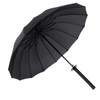 Sword Umbrella 16 Ribs Black Unique Rainproof Straight Long Stick