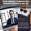 AI Translator Glasses with Smart Simultaneous Interpretation, Bluetooth 5.3 110+
