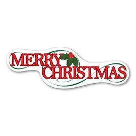 Merry Christmas Bumper Strip Magnet by Magnet America Is 3.25" x 6.5" Made for Vehicles and Refrigerators