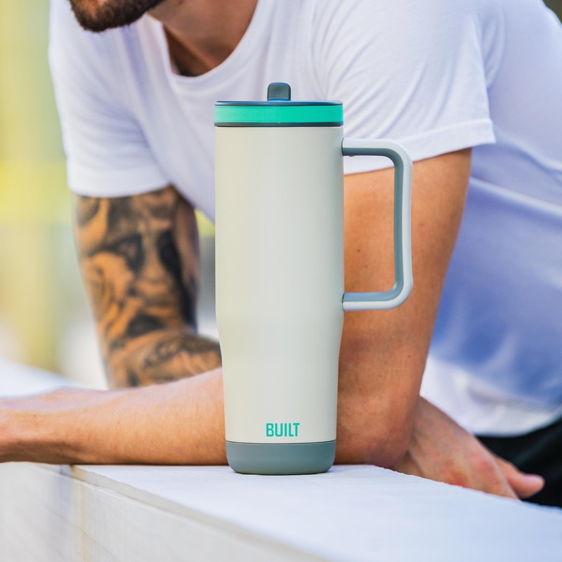 BUILT 40 Ounce Double Wall Stainless Steel Cascade Tumbler with