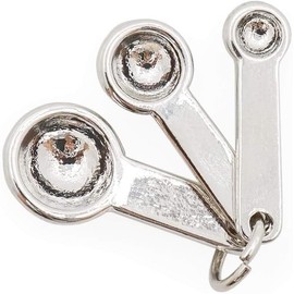 Silver 1/12 Miniature Measuring Spoons Dollhouse Kitchen Accessories DIY Accessories Shooting Props