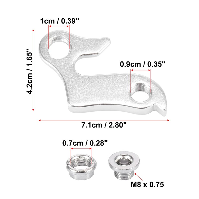 X AUTOHAUX 2pcs Bicycle Rear Derailleur Hanger Extender Bike Frame