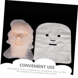 Outanaya 100Pcs Face Gauze Facial Mask Sheets Pre Cut Skin Fiber Paper for DIY Facial Treatments Strong Water Absorption Hydrating Gentle Convenient Use for Daily Skin Care