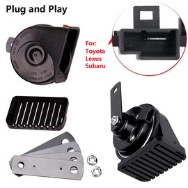 Bocina de coche para Toyota con 1 a 2 enchufes, Bocina de caracol impermeable de 12 V, bocina de caracol eléctrica de tono alto/bajo, bocina de caracol alta y baja
