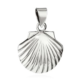 NKlaus Testa Shell Pendant 925 Silver Maritime Design 22 x 20 mm 15293, Sterling Silver