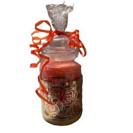 Yankee Candle Sun-Drenched Apricot Rose Large Jar Candle with a Rose Florals Metal Jar Holder - 2-pc Gift Set