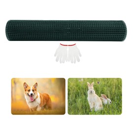 DYNAMI 1/2 in 35.4inx49.21ft Hardware Cloth,Square Chicken Wire Fencing Gopher Wire Netting Raised Garden Rabbit Fence,w/1Pair Gloves(35.4inx49.21ft)