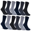 Sockenkauf24 12 Pairs Unisex Socks without Rubber Print 100% Cotton