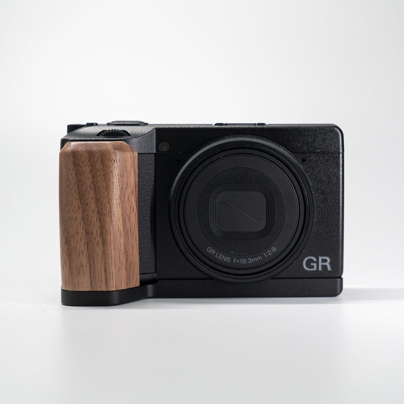 Iborrys Premium Real Wood Camera Grip, Compatible with Ricoh GR