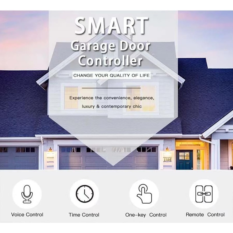 Easy Installation|Hucaoe Zigbee 5V Smart Garage Door Opener Controller| with