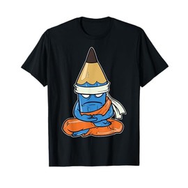 Cartoon Character With Pencil Creative Kids Design T-Shirt