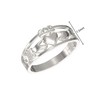 Aeon Jewellery Claddagh Band Ring - 925 Sterling Silver Heart