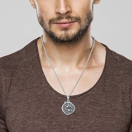 ROMANTIC WORK Zodiac Sign Necklace 925 Sterling Silver Zodiac Sign Pendant Necklace Astrology Horoscope Jewellery Gifts for Men and Women, Sterling Silver