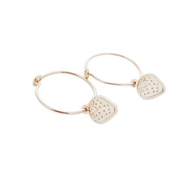 HONEYCAT Magic Charm Strawberry Hoops in 18k Gold Plate, 18k Rose Gold Plate, or Silver Rhodium Plate (Rose Gold)