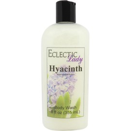 Eclectic Lady Liquid Pearl Body Wash - Hyacinth Scent 3-in-1 Use For Bubble Bath, Hand Soap & Body Wash, Phthalate-Free Hyacinth Fragrance, Handcrafted in USA (8 oz)