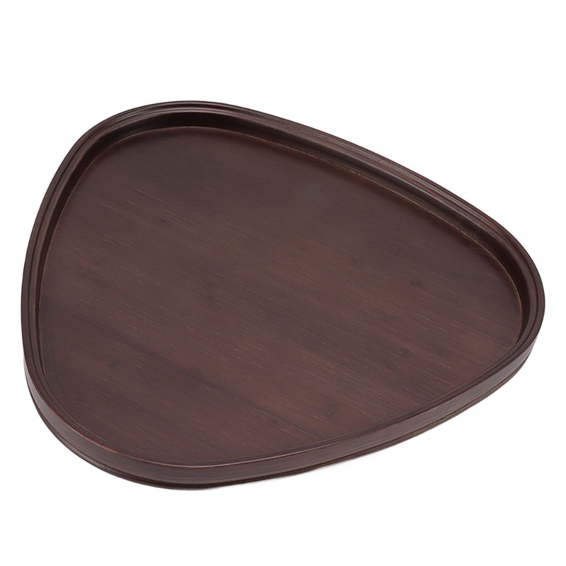 Wood Serving Tray Sturdy Bamboo Simple Elegant Triangular Multifunction Wooden