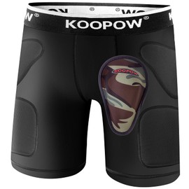 KOOPOW Youth Boys Padded Sliding Shorts Slider Pad with Soft Protective Athletic Cup for Baseball, Football, Lacrosse