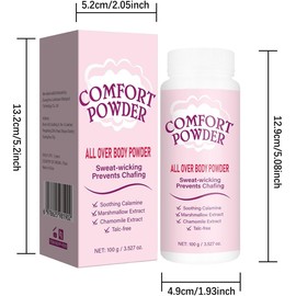 Polvo de confort, polvo perfumado para el cuerpo para mujeres, hidratación en profundidad y control de olores, absorción de transpiración