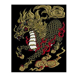 東洋ケース シール デコレーション (スマホ・ガラケー) 蒔絵シール 守護神獣絵巻 麒麟 SHINJU-05