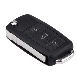Qiilu 3 Button Car Remote Control Key Fob 433Mhz ID48 Chip for 1k0959753G
