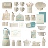 Premier Housewares Country Kitchen Single Oven Glove - White/Teal