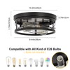 foucasal Farmhouse Ceiling Light Fixture Black Flush Mount Ceiling Light