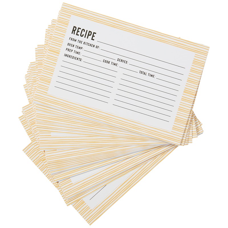 C.R. Gibson Q12-24440 Bloom Double Sided Recipe Card Set, 4"