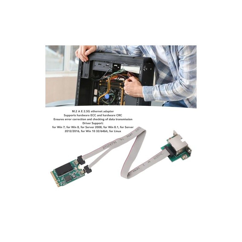 Sxhlseller 2.5G M.2 Network Card, RTL8111F M.2 2.5G Ethernet Network