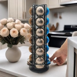 MaxMiuly Vertuo Kapselhalter für Nespresso-Kapseln, kapselständer für 28 Vertuoline Kapseln, kleiner kapselspender (Schwarz 28vetro)