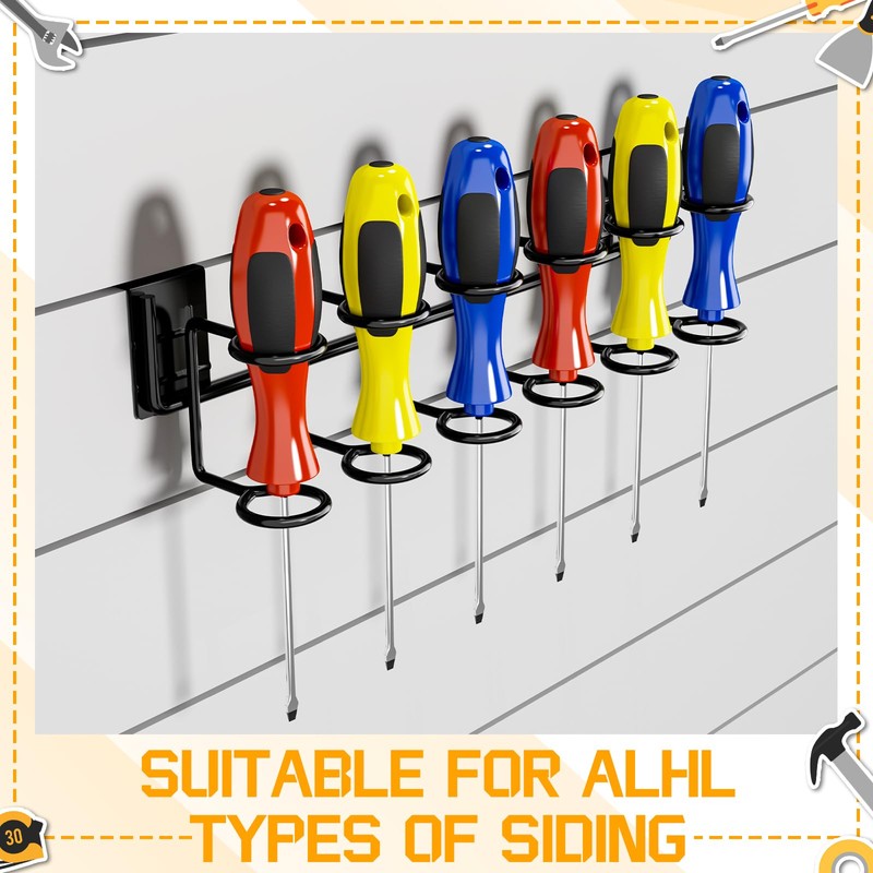 Blulu 2 Pcs Slatwall Screwdriver Holders Slatwall Plier Holders Screw