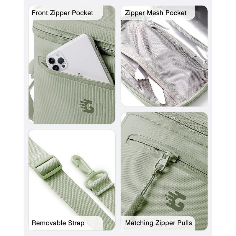 Insulated Lunch Box Bag Women Girls - Waterproof Leakproof Lightweight