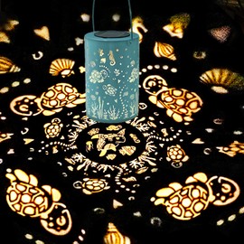 Sea Turtle Solar Lantern - Outdoor Waterproof Hanging Solar Light - Garden Gifts for Women, Mom, Friends, Christmas, Birthdays and Special Occasions- Garden, Patio, Yard Décor- Durable Large Size Blue
