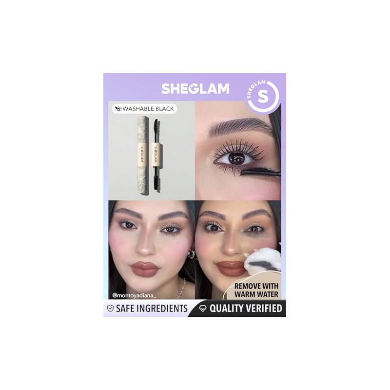 SHEGLAM Máscara de Pestañas 2 en 1 Volumen y Longitud