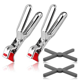 2PCS Hot Plate Gripper Clips, Bowl Holder Tongs, Anti-Scald Multi-Purpose Kitchen Tool for Microwave, Oven, Steamer, Air Fryer, Steamer, Pots