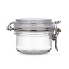 2Pcs 4 Oz/120ml Clear Round Plastic Home Kitchen Storage Sealed
