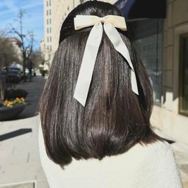 RPZL Kate aligator clip bow (Cream)