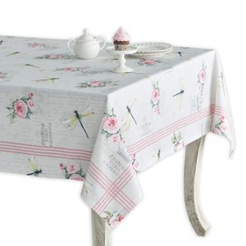Maison d' Hermine Tablecloth 100% Cotton 140x230cm Washable Square Table Cover Decorative Easter Tablecloths for Dining, Buffet Parties & Camping, Champ De Mars - Spring/Summer
