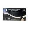 Mira Pak Black Nitrile Disposable Gloves 4 Mil Food-Safe, Latex