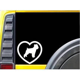 EZ-STIK Affenpinscher Heart K996 6" Vinyl Sticker Dog Decal