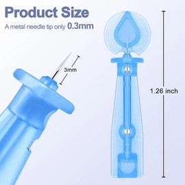 50 PCS Disposable Pimple Needles with Dot Acne Stickers, Blackhead Blemish Remover with Box, Sterile Needles for Pimples for Beauty Salon, Home Use