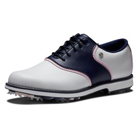 FootJoy Women's Premiere Series - Bel Air Previous Season Style Golf Shoe, White/Navy/Pink, 11
