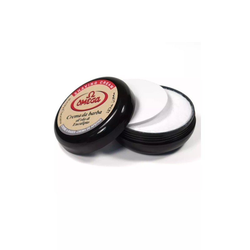 OMEGA Eucalyptus (Menthol) Shave Cream in Bowl (150ml/5.58oz) Moisturizing -