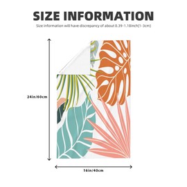 AEIOAE Summer Palm Leaf Kitchen Towels Dish Towels 16x24 Inch, Green Blue Coral Tropical Leaf Decorative Hand Towels Set of 2 Holiday Decoration Absorbent Dish Cloths for Home Kitchen Dining